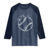 Aesthetic Tis The Season Baseball Graphic Raglan Shirt Sports Fan Gift