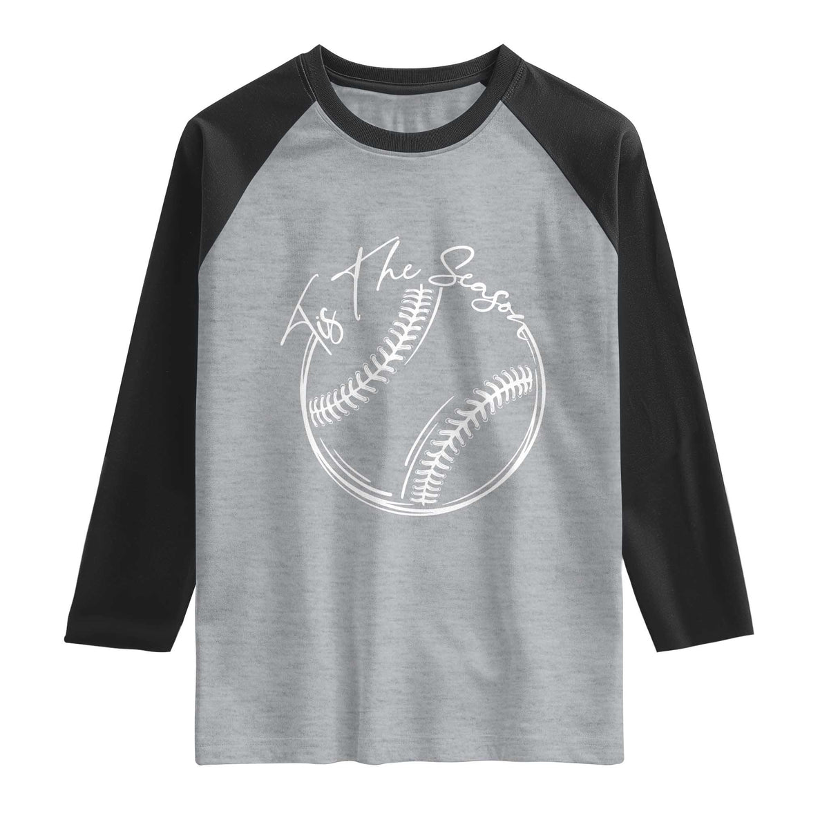 Aesthetic Tis The Season Baseball Graphic Raglan Shirt Sports Fan Gift