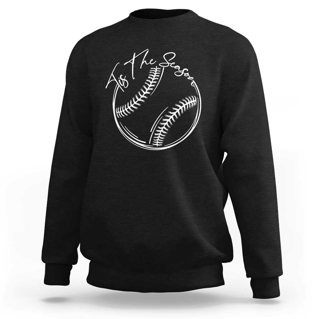 Aesthetic Tis The Season Baseball Graphic Sweatshirt Sports Fan Gift
