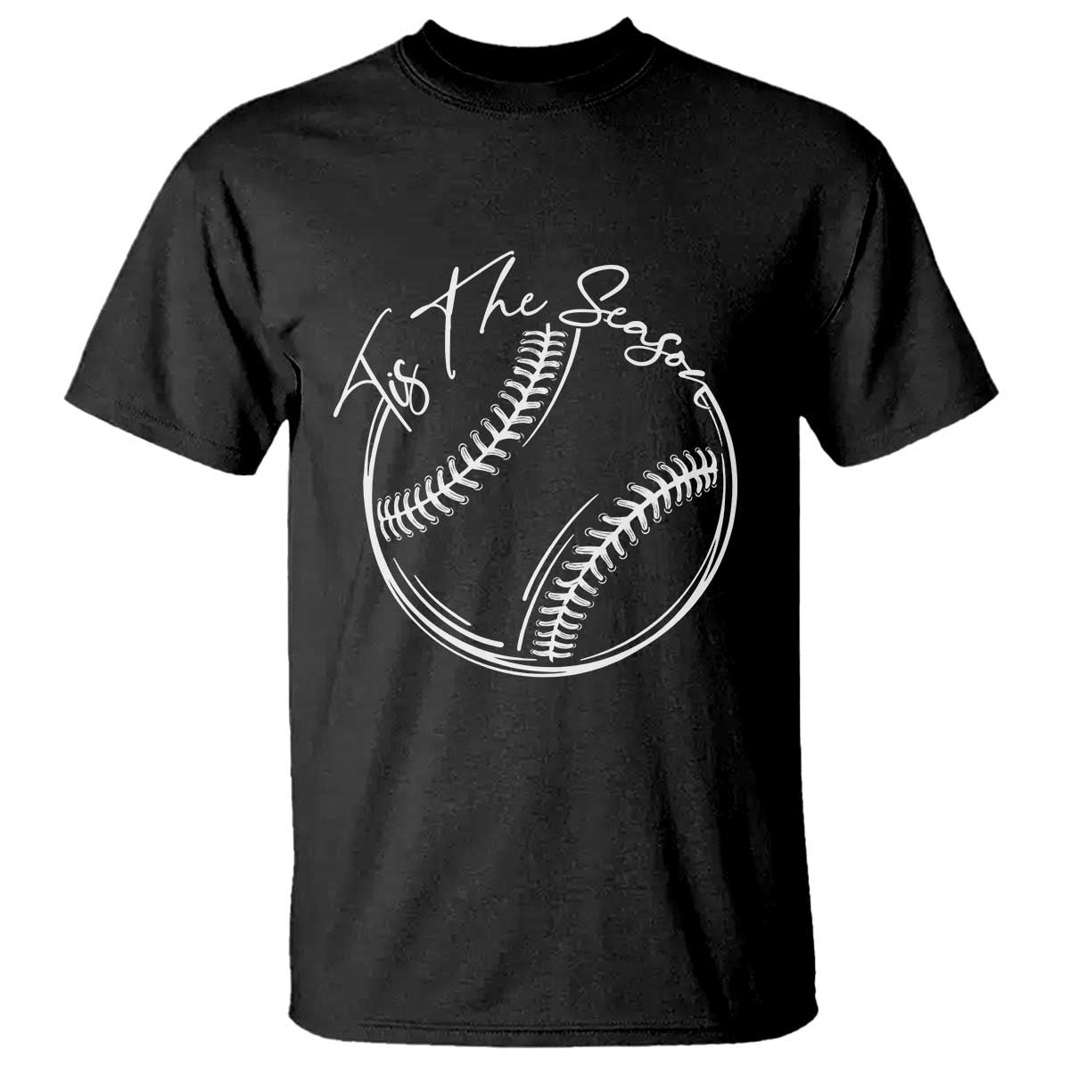 Aesthetic Tis The Season Baseball Graphic T Shirt Sports Fan Gift