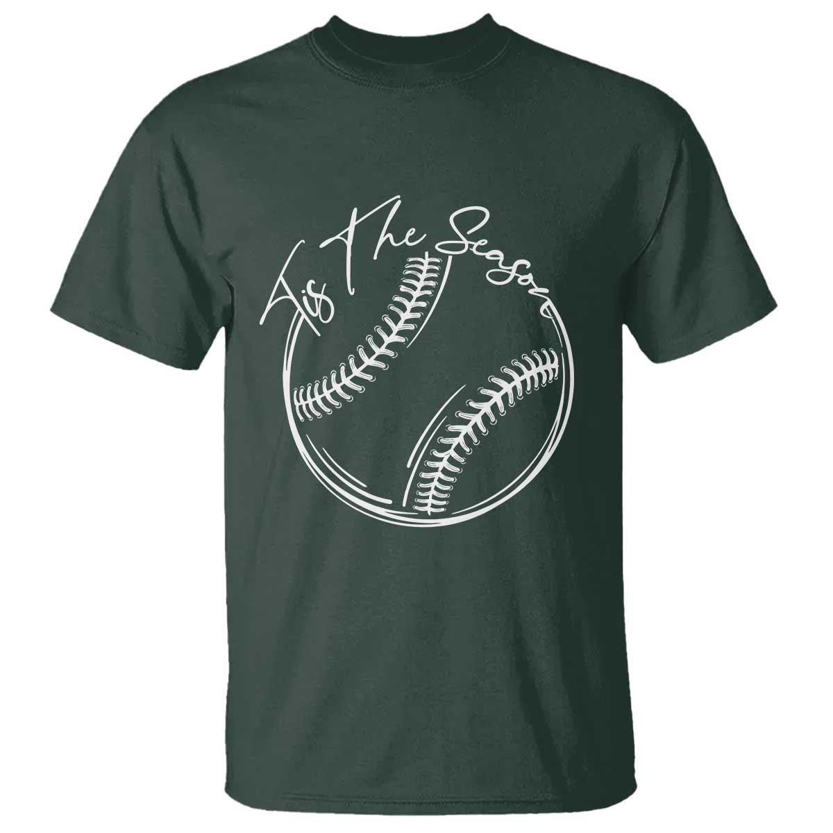 Aesthetic Tis The Season Baseball Graphic T Shirt Sports Fan Gift