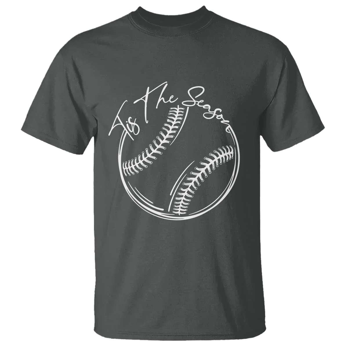 Aesthetic Tis The Season Baseball Graphic T Shirt Sports Fan Gift