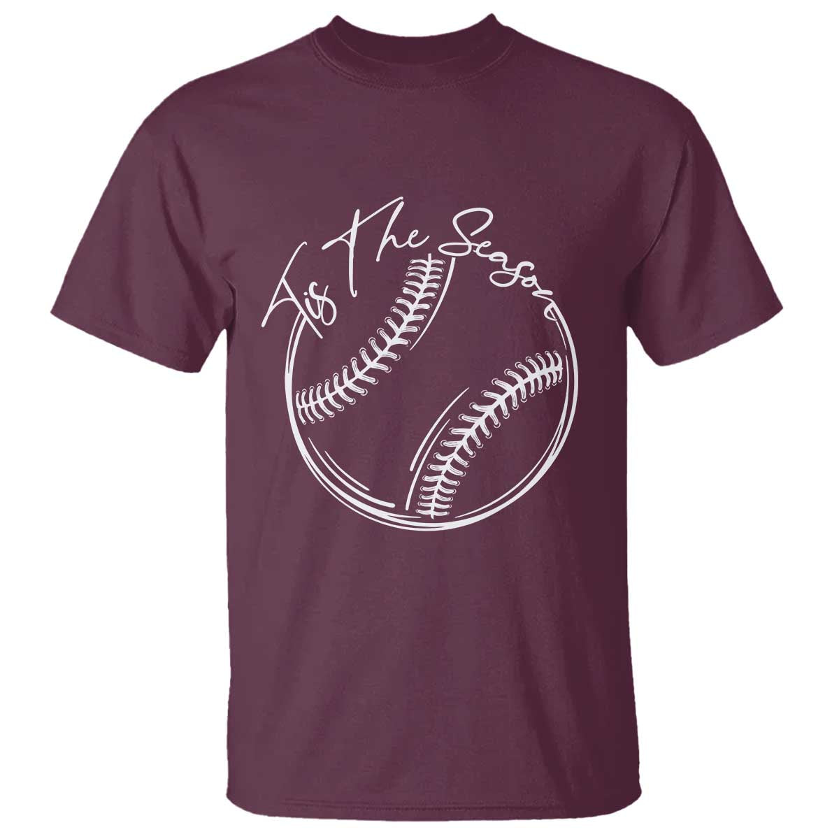 Aesthetic Tis The Season Baseball Graphic T Shirt Sports Fan Gift