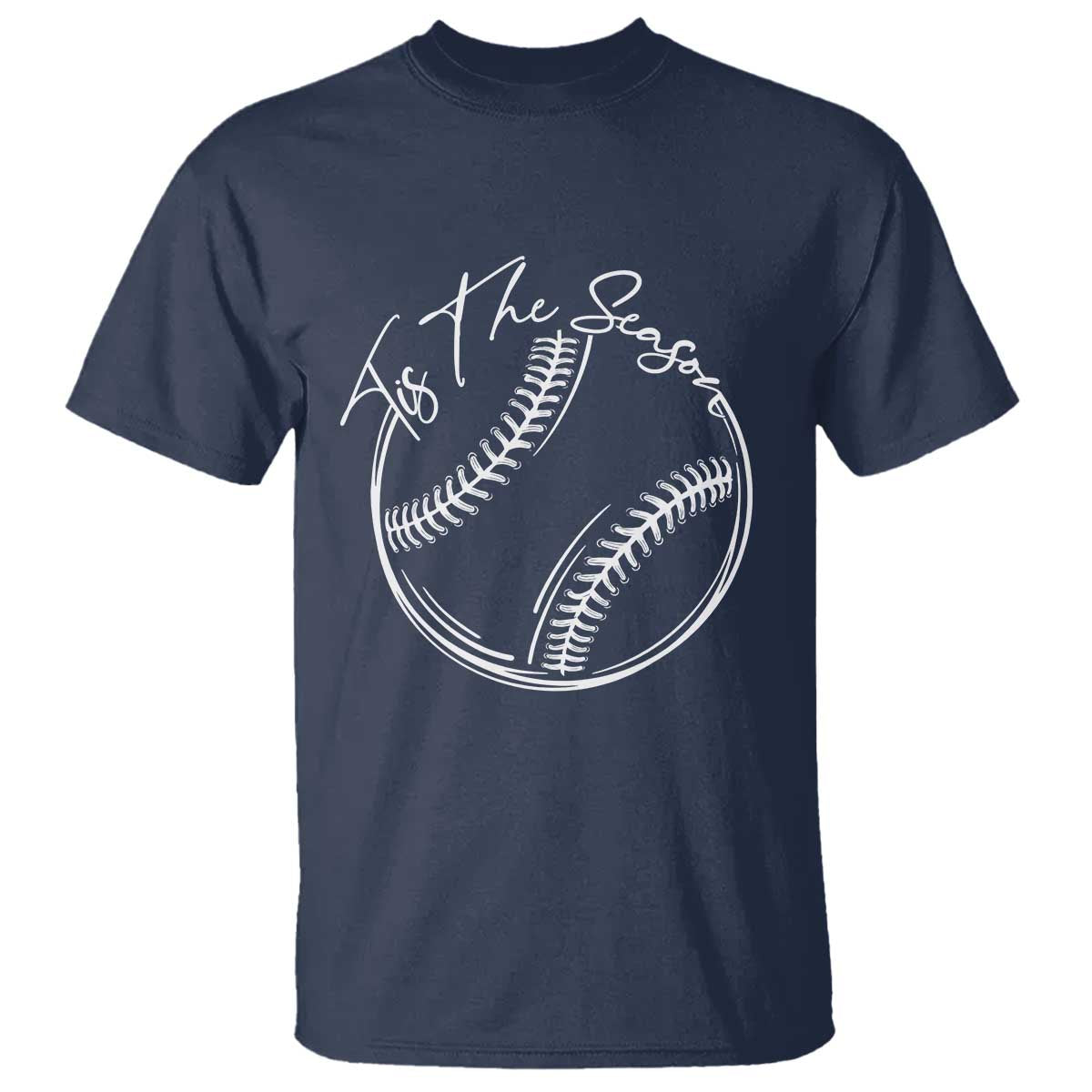 Aesthetic Tis The Season Baseball Graphic T Shirt Sports Fan Gift