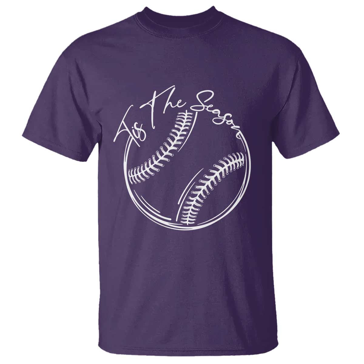 Aesthetic Tis The Season Baseball Graphic T Shirt Sports Fan Gift
