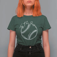 Aesthetic Tis The Season Baseball Graphic T Shirt For Women Sports Fan Gift