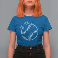 Aesthetic Tis The Season Baseball Graphic T Shirt For Women Sports Fan Gift