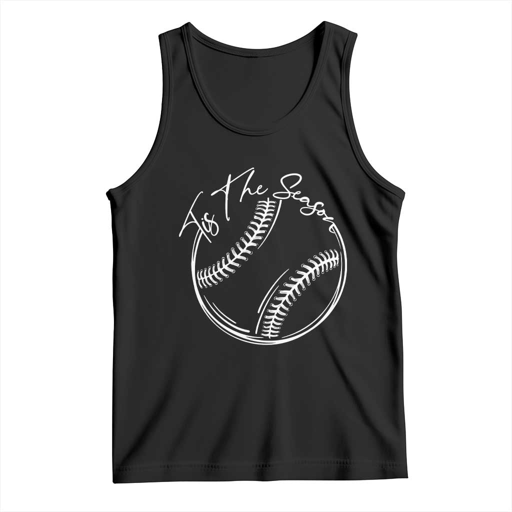 Aesthetic Tis The Season Baseball Graphic Tank Top Sports Fan Gift