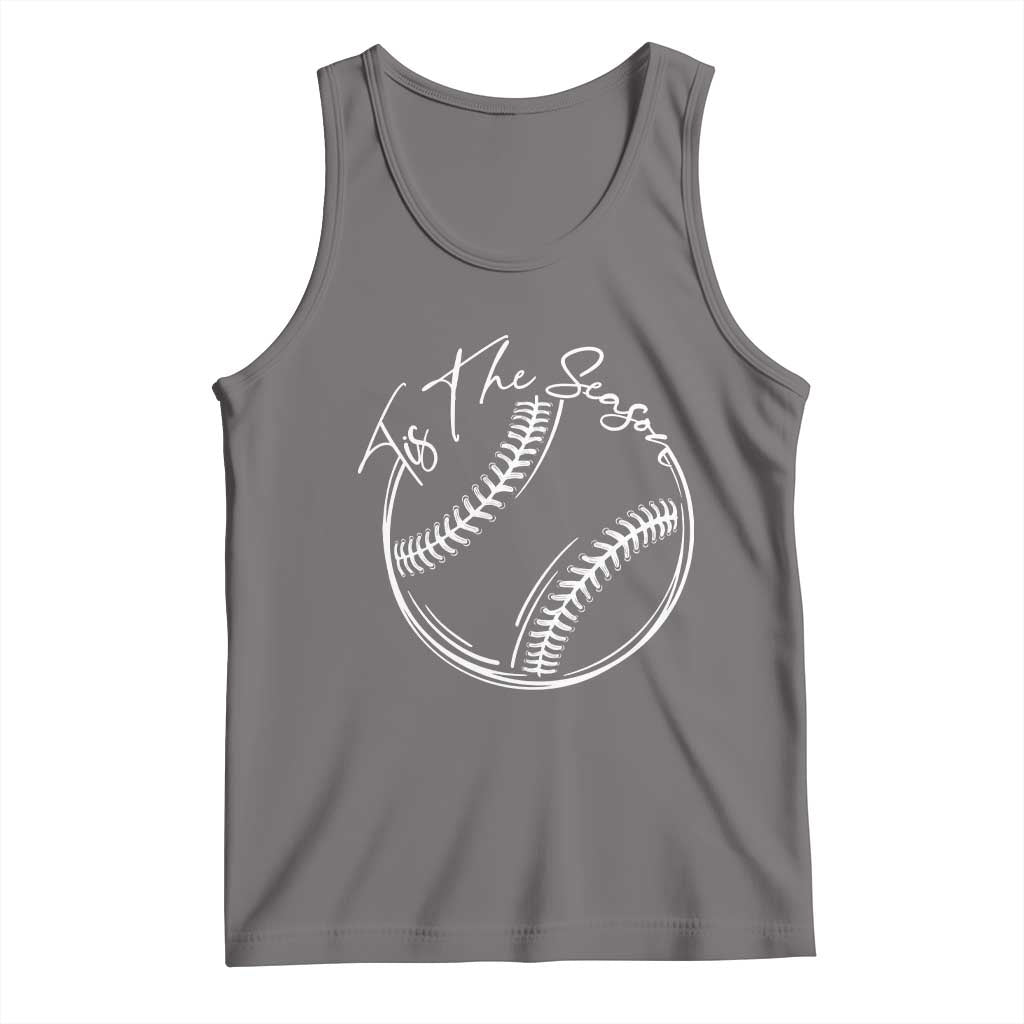 Aesthetic Tis The Season Baseball Graphic Tank Top Sports Fan Gift