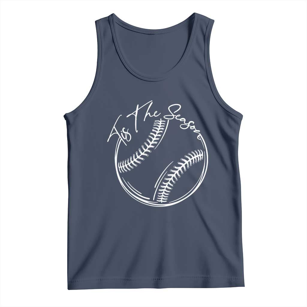 Aesthetic Tis The Season Baseball Graphic Tank Top Sports Fan Gift