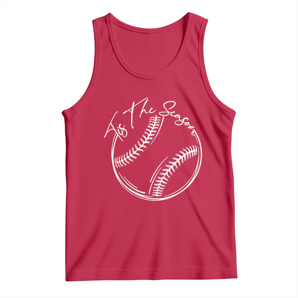 Aesthetic Tis The Season Baseball Graphic Tank Top Sports Fan Gift