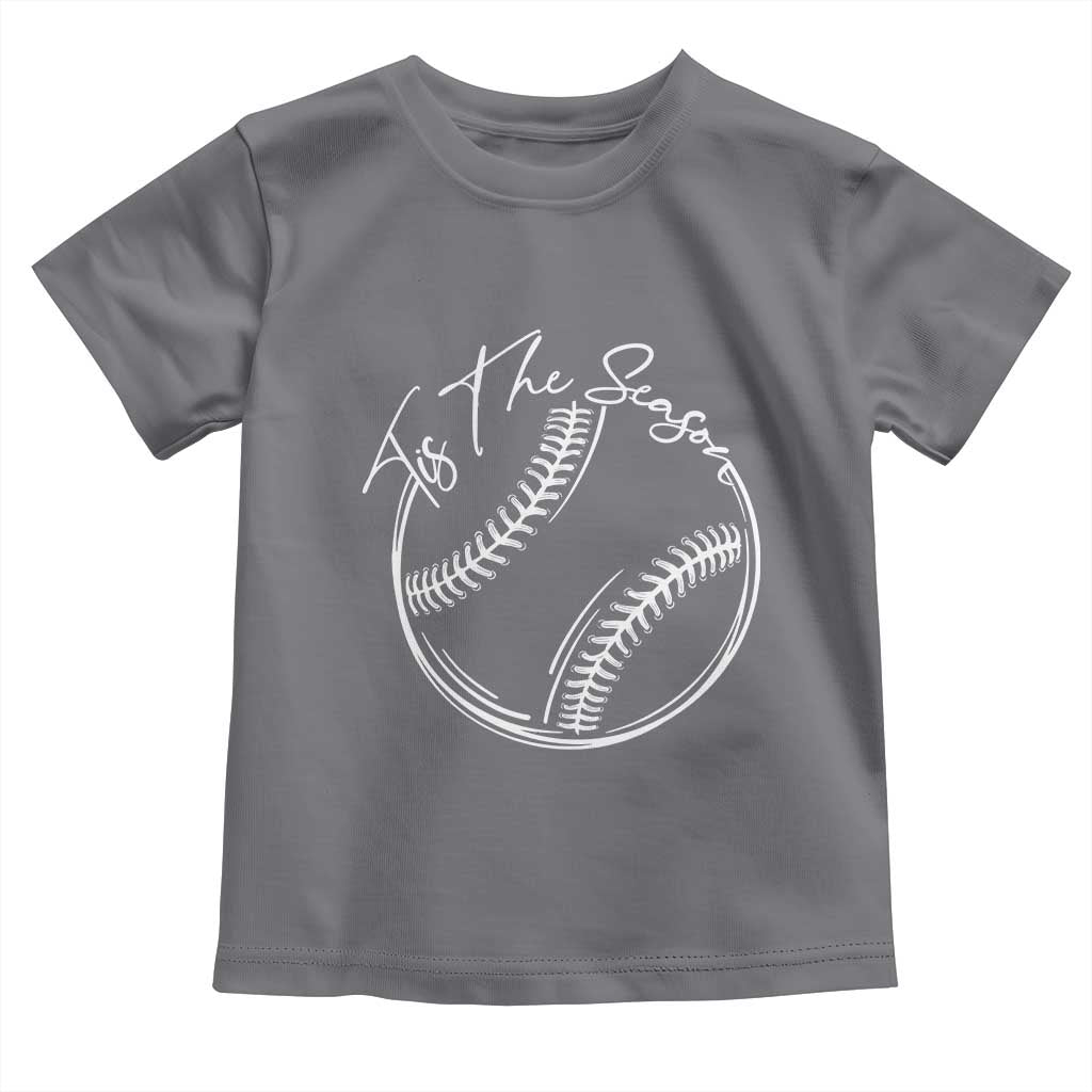 Aesthetic Tis The Season Baseball Graphic Toddler T Shirt Sports Fan Gift