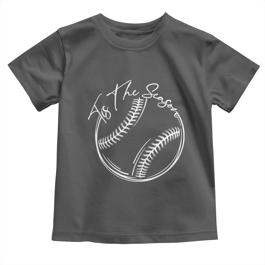 Aesthetic Tis The Season Baseball Graphic Toddler T Shirt Sports Fan Gift