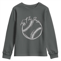 Aesthetic Tis The Season Baseball Graphic Youth Sweatshirt Sports Fan Gift