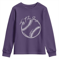 Aesthetic Tis The Season Baseball Graphic Youth Sweatshirt Sports Fan Gift