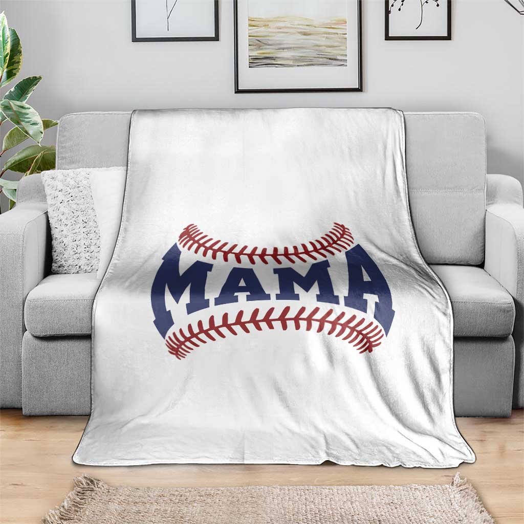 Game Day Baseball Mama Throw Blanket Proud Mom Gift