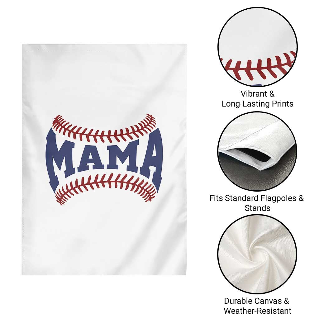 Game Day Baseball Mama Garden Flag Proud Mom Gift