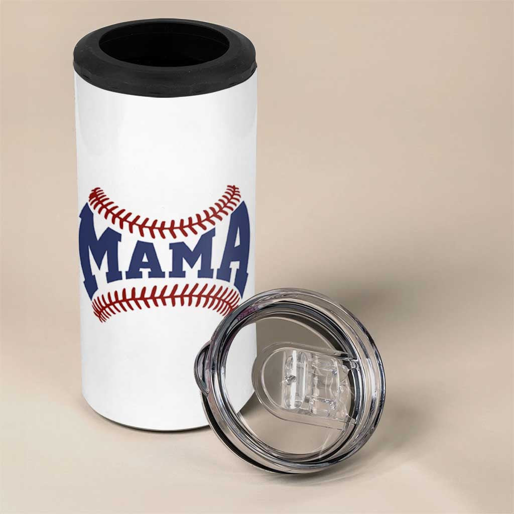 Game Day Baseball Mama 4 in 1 Can Cooler Tumbler Proud Mom Gift