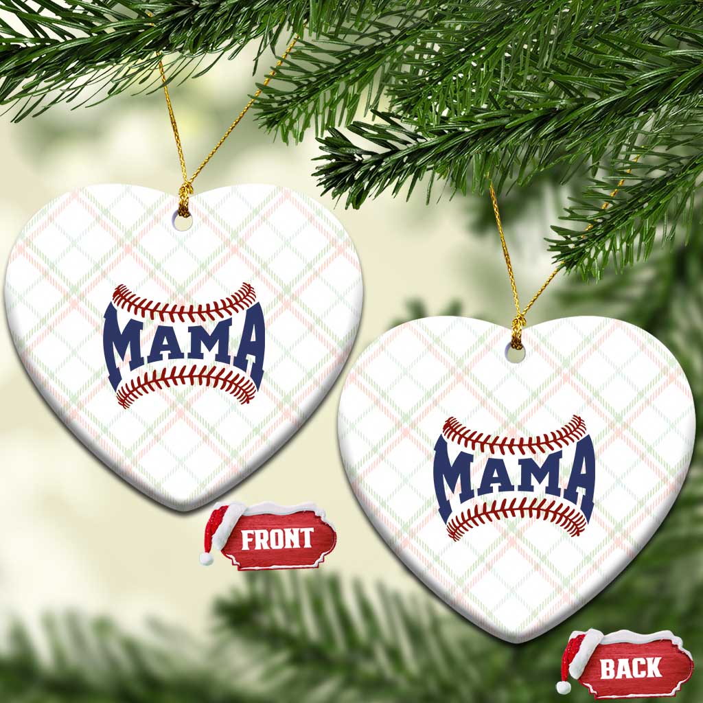 Game Day Baseball Mama Ceramic Ornament Proud Mom Gift