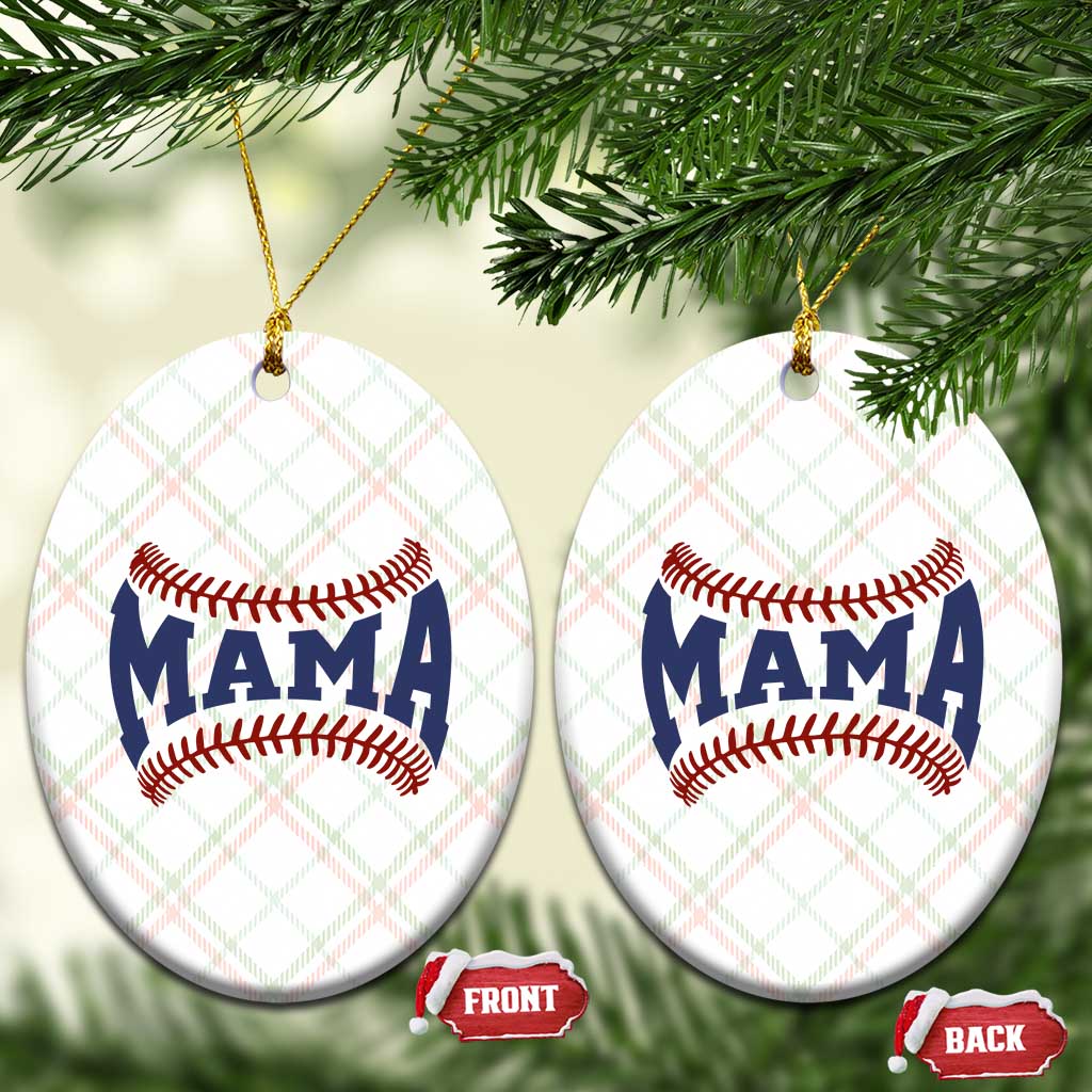 Game Day Baseball Mama Ceramic Ornament Proud Mom Gift