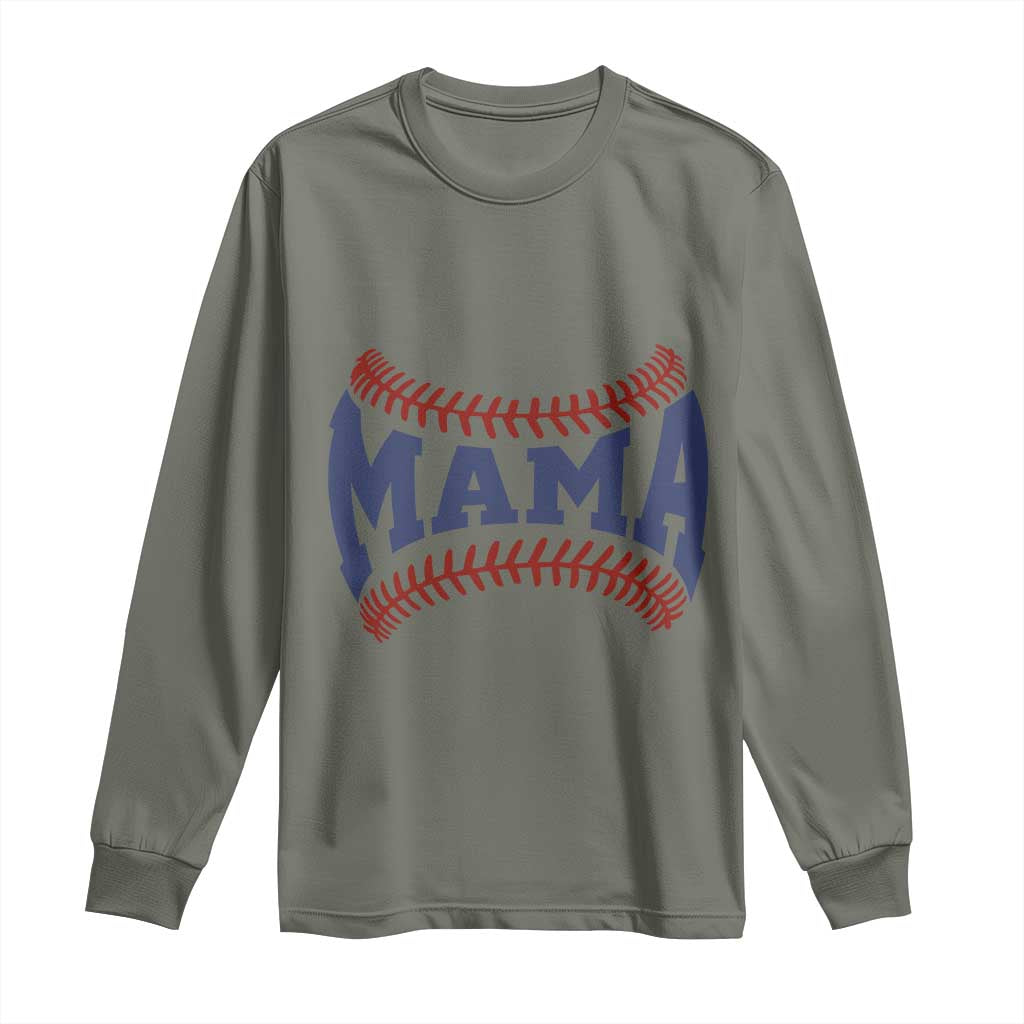 Game Day Baseball Mama Long Sleeve Shirt Proud Mom Gift