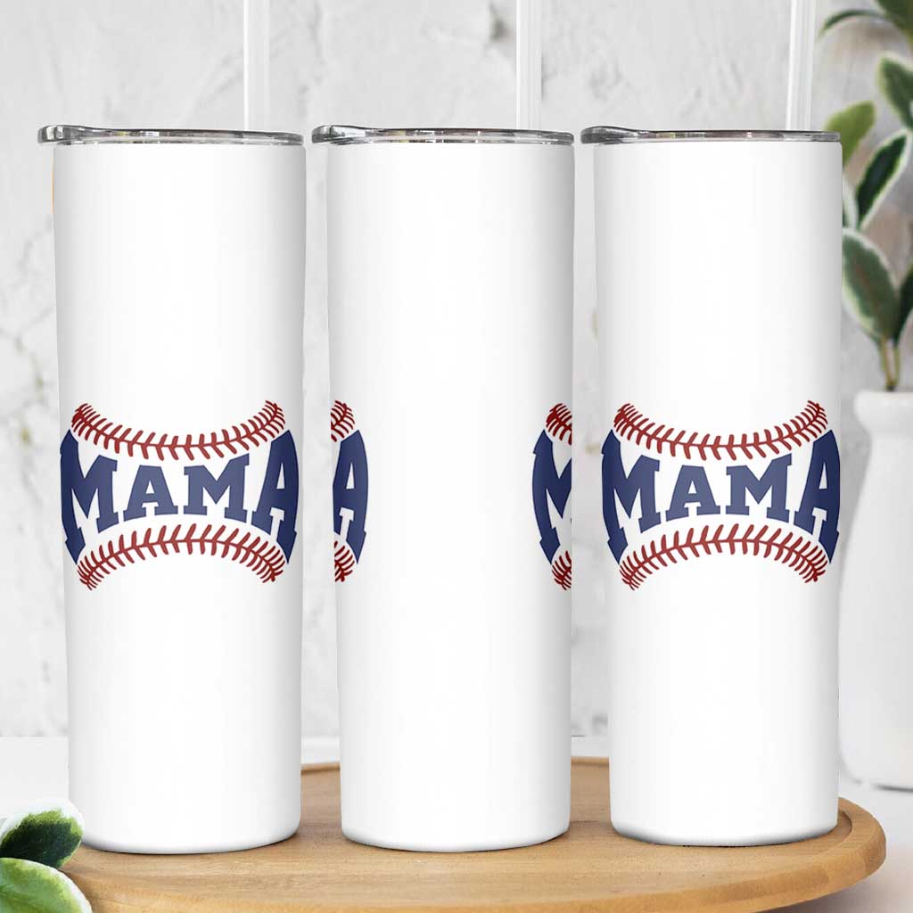 Game Day Baseball Mama Skinny Tumbler Proud Mom Gift