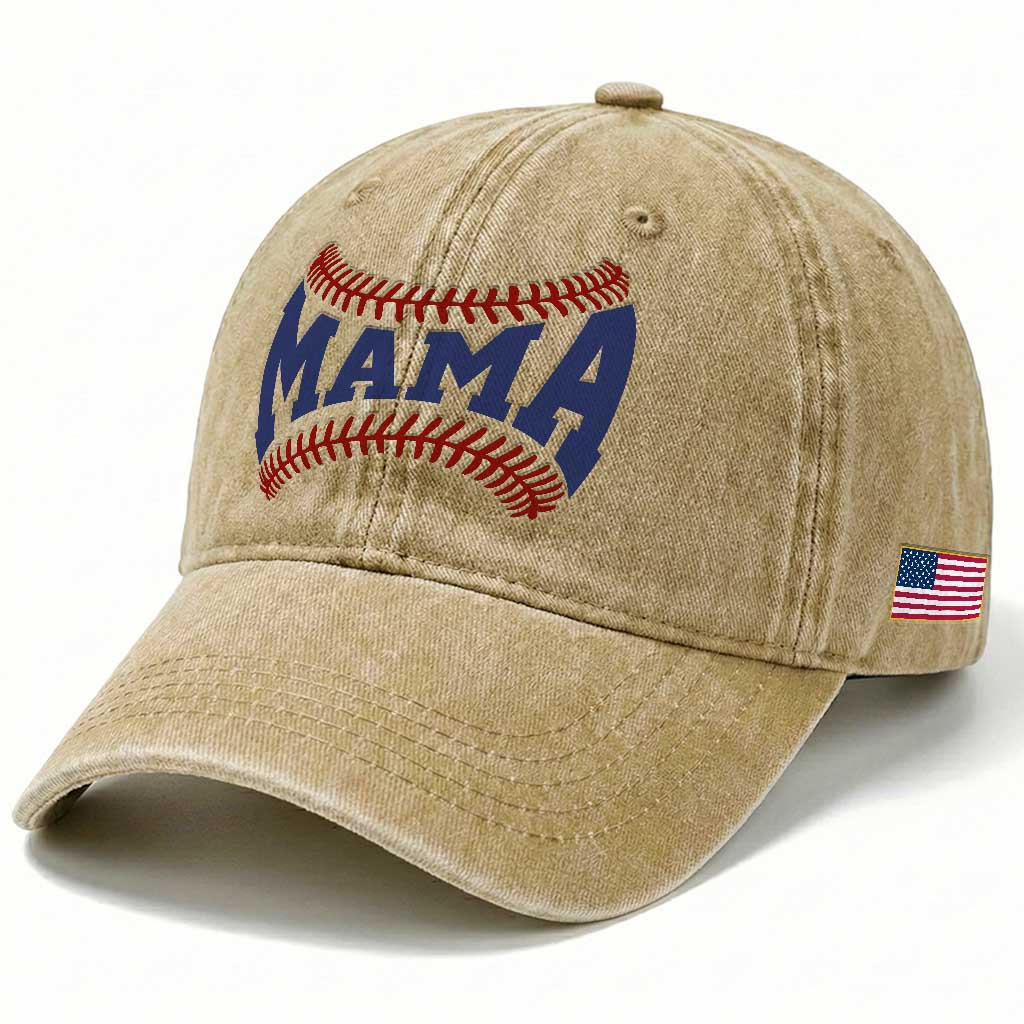 Game Day Baseball Mama Washed Cotton Baseball Cap Proud Mom Gift
