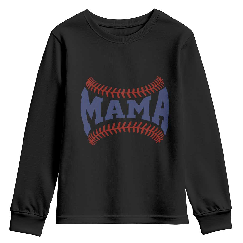 Game Day Baseball Mama Youth Sweatshirt Proud Mom Gift