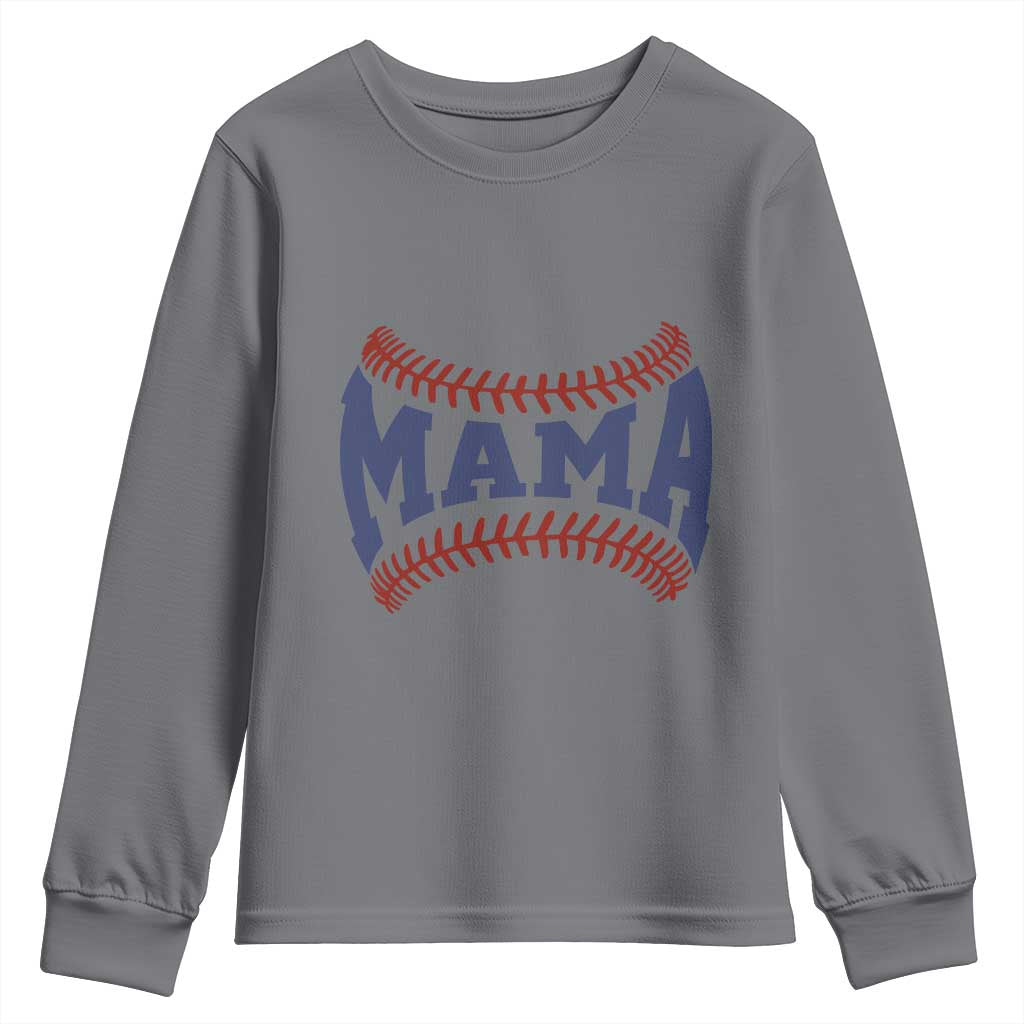 Game Day Baseball Mama Youth Sweatshirt Proud Mom Gift
