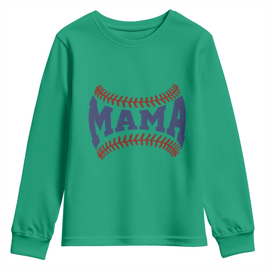 Game Day Baseball Mama Youth Sweatshirt Proud Mom Gift