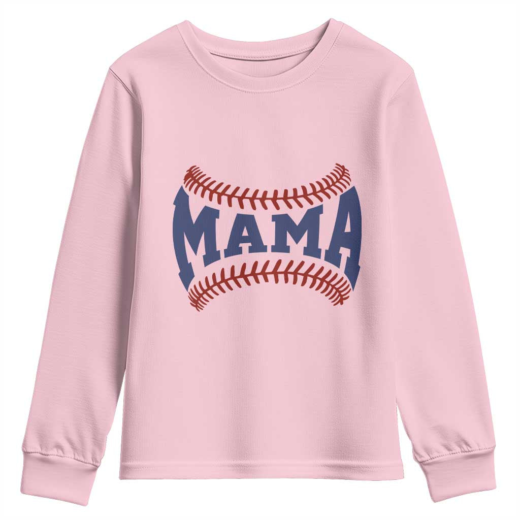 Game Day Baseball Mama Youth Sweatshirt Proud Mom Gift