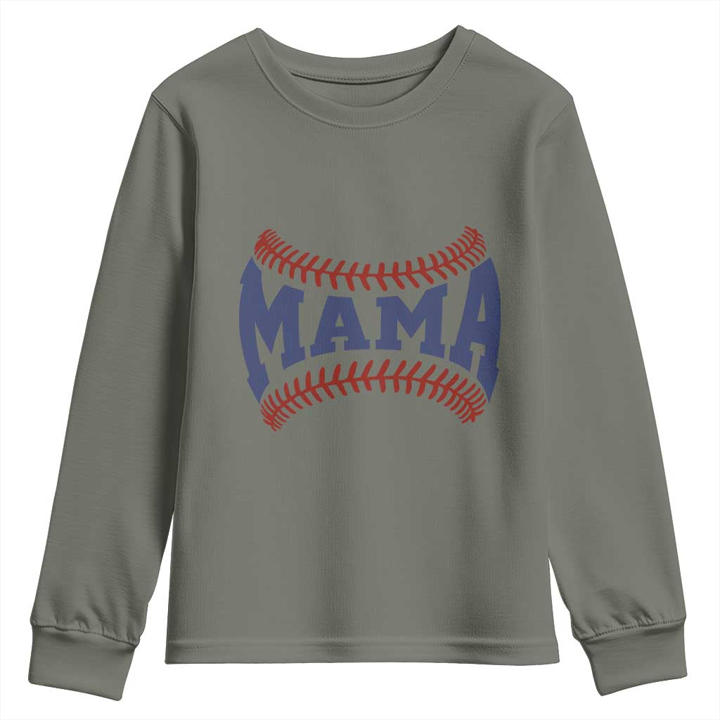 Game Day Baseball Mama Youth Sweatshirt Proud Mom Gift