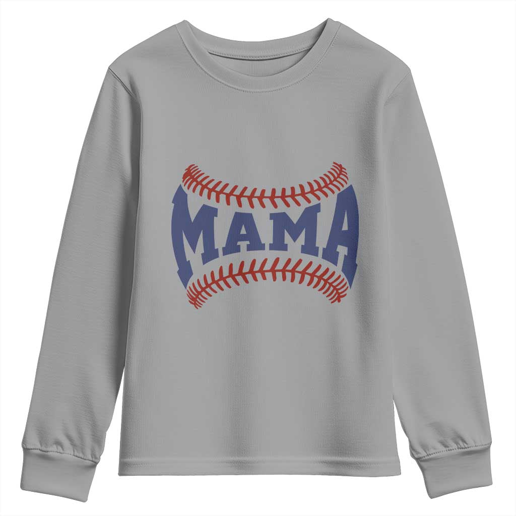 Game Day Baseball Mama Youth Sweatshirt Proud Mom Gift