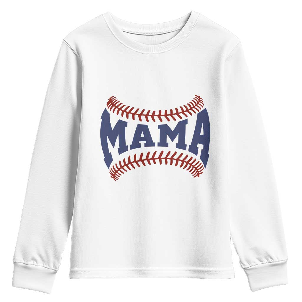Game Day Baseball Mama Youth Sweatshirt Proud Mom Gift