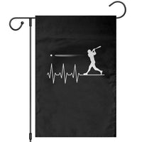 Baseball Heartbeat Line Garden Flag Vintage Sports Lover Gift