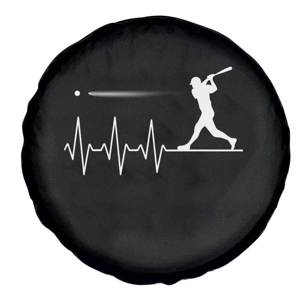 Baseball Heartbeat Line Spare Tire Cover Vintage Sports Lover Gift