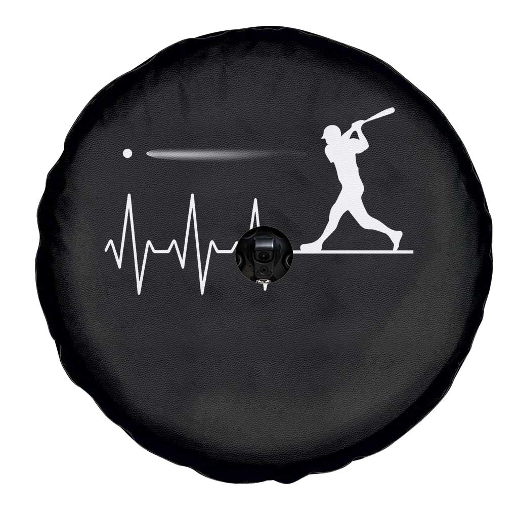 Baseball Heartbeat Line Spare Tire Cover Vintage Sports Lover Gift