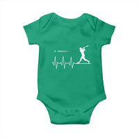 Baseball Heartbeat Line Baby Onesie Vintage Sports Lover Gift
