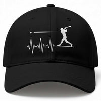 Baseball Heartbeat Line Baseball Cap Vintage Sports Lover Gift