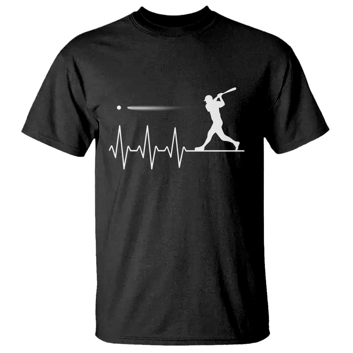 Baseball Heartbeat Line T Shirt Vintage Sports Lover Gift