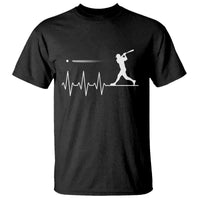 Baseball Heartbeat Line T Shirt Vintage Sports Lover Gift