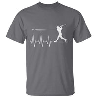 Baseball Heartbeat Line T Shirt Vintage Sports Lover Gift