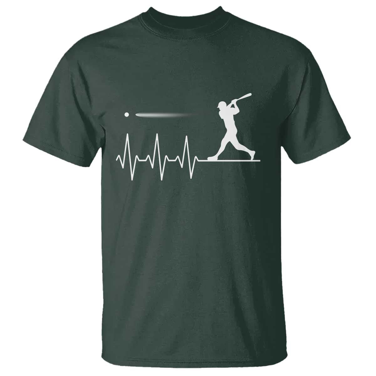 Baseball Heartbeat Line T Shirt Vintage Sports Lover Gift