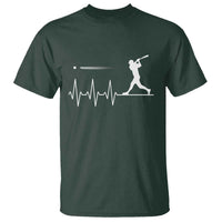 Baseball Heartbeat Line T Shirt Vintage Sports Lover Gift