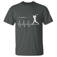 Baseball Heartbeat Line T Shirt Vintage Sports Lover Gift