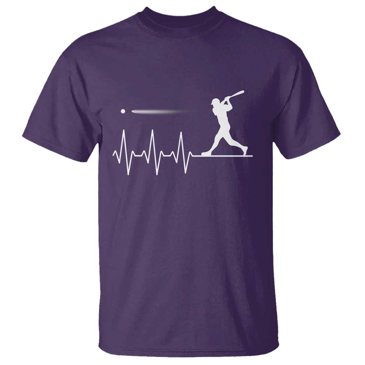Baseball Heartbeat Line T Shirt Vintage Sports Lover Gift