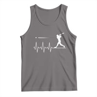 Baseball Heartbeat Line Tank Top Vintage Sports Lover Gift