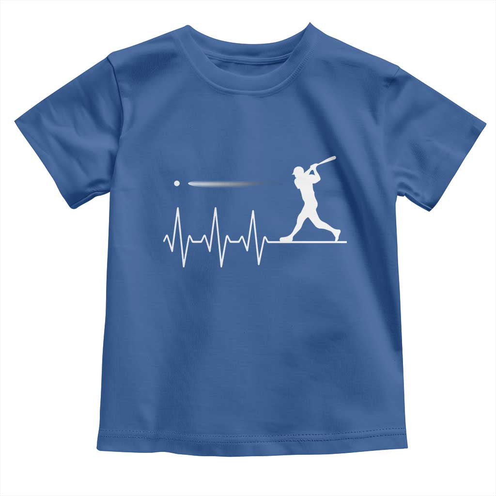 Baseball Heartbeat Line Toddler T Shirt Vintage Sports Lover Gift