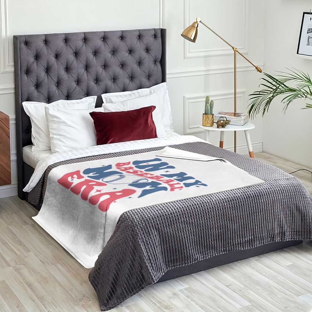 In My Baseball Mom Era Throw Blanket Game Day Sports Mom