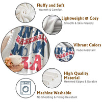 In My Baseball Mom Era Throw Blanket Game Day Sports Mom